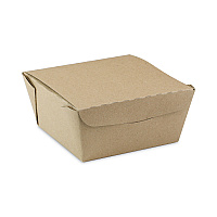 Pactiv Evergreen EarthChoice OneBox Paper Box, 37 oz, 4.5 x 4.5 x 2.5, Kraft, 312/Carton (PCTNOB01KEC)
