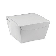 Pactiv Evergreen EarthChoice OneBox Paper Box, 37 oz, 4.5 x 4.5 x 2.5, White, 312/Carton (PCTNOB01W)