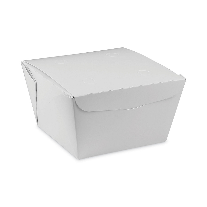 Pactiv Evergreen EarthChoice OneBox Paper Box, 37 oz, 4.5 x 4.5 x 2.5, White, 312/Carton (PCTNOB01W)
