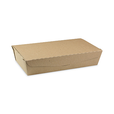 Pactiv Evergreen EarthChoice OneBox Paper Box, 55 oz, 9 x 4.85 x 2, Kraft, 100/Carton (PCTNOB02KEC)