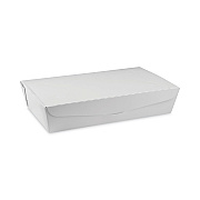 Pactiv Evergreen EarthChoice OneBox Paper Box, 55 oz, 9 x 4.85 x 2, White, 100/Carton (PCTNOB02W)