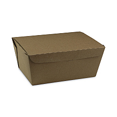 Pactiv Evergreen EarthChoice OneBox Paper Box, 66 oz, 6.5 x 4.5 x 3.25, Kraft, 160/Carton (PCTNOB03KEC)