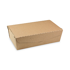 Pactiv Evergreen EarthChoice OneBox Paper Box, 77 oz, 9 x 4.85 x 2.7, Kraft, 162/Carton (PCTNOB04SKEC)