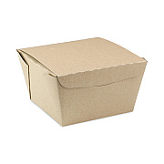 Pactiv Evergreen EarthChoice OneBox Paper Box, 46 oz, 4.5 x 4.5 x 3.25, Kraft, 200/Carton (PCTNOB08KEC)