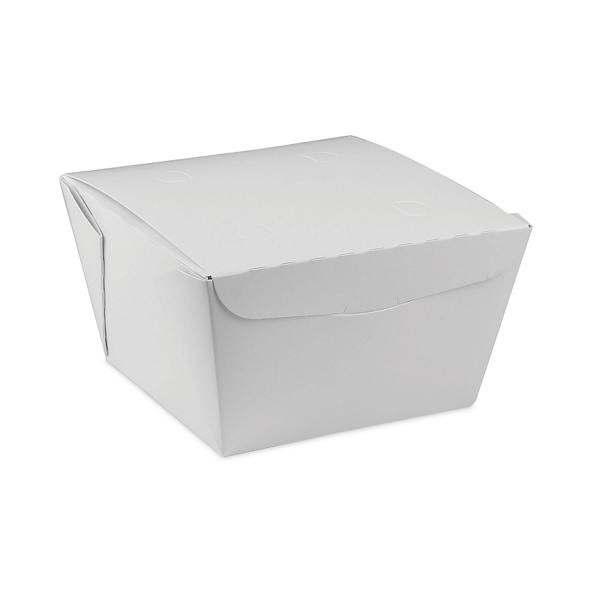 Pactiv Evergreen EarthChoice OneBox Paper Box, 46 oz, 4.5 x 4.5 x 3.25, White, 200/Carton (PCTNOB08W)