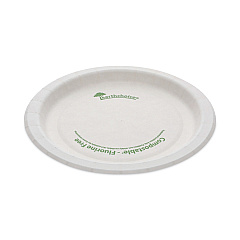 Pactiv Evergreen EarthChoice Pressware Compostable Dinnerware, Plate, 6" dia, White, 750/Carton (PCTPSP06EC)