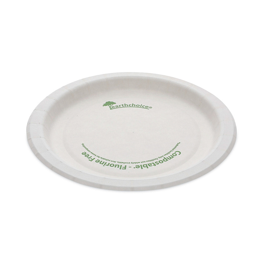Pactiv Evergreen EarthChoice Pressware Compostable Dinnerware, Plate, 6" dia, White, 750/Carton (PCTPSP06EC)