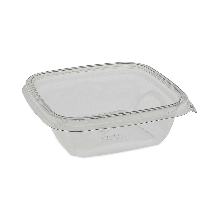 Pactiv Evergreen EarthChoice Square Recycled Bowl, 12 oz, 5 x 5 x 1.63, Clear, Plastic, 504/Carton (PCTSAC0512)
