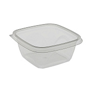 Pactiv Evergreen EarthChoice Square Recycled Bowl, 16 oz, 5 x 5 x 1.75, Clear, Plastic, 504/Carton (PCTSAC0516)