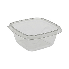 Pactiv Evergreen EarthChoice Square Recycled Bowl, 16 oz, 5 x 5 x 1.75, Clear, Plastic, 504/Carton (PCTSAC0516)