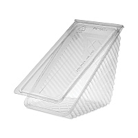 Pactiv Evergreen Plastic Hinged Lid Sandwich Container, 3.25 x 6.5 x 3, Clear, 85/Pack, 3 Packs/Carton (PCTY11334)