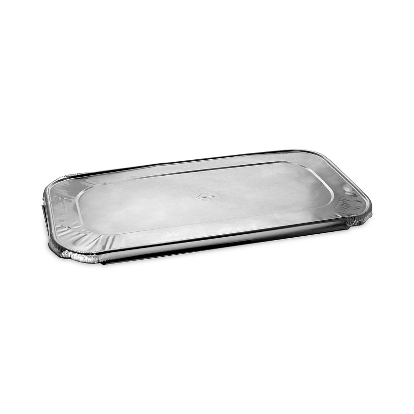 Pactiv Evergreen Aluminum Steam Table Pan Lid, Fits One-Third Size Pan, 0.5" Deep, 6.19 x 12.31, 200/Carton (PCTY116225)