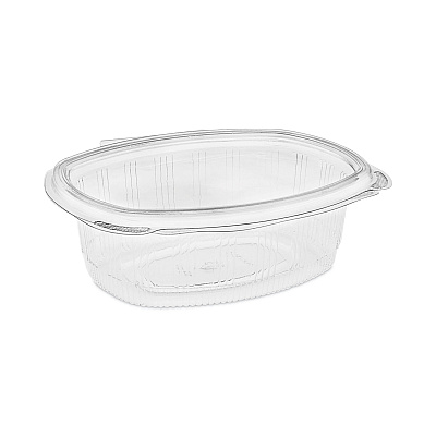 Pactiv Evergreen EarthChoice Recycled PET Hinged Container, 24 oz, 7.38 x 5.88 x 2.38, Clear, Plastic, 280/Carton (PCTYCA910240000)