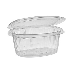 Pactiv Evergreen EarthChoice Recycled PET Hinged Container, 32 oz, 7.31 x 5.88 x 3.25, Clear, Plastic, 280/Carton (PCTYCA910320000)