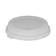 Pactiv Evergreen ClearView Dome-Style Lid with Tabs, Fluted, 8.88 x 8.88 x 0.75, Clear, Plastic, 504/Carton (PCTYCI800120000)