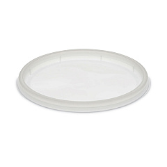 Pactiv Evergreen Newspring DELItainer Microwavable Container Lid, Recessed, 4.55" Diameter x 0.4" h, Translucent, Plastic, 480/Carton (PCTYNL500)