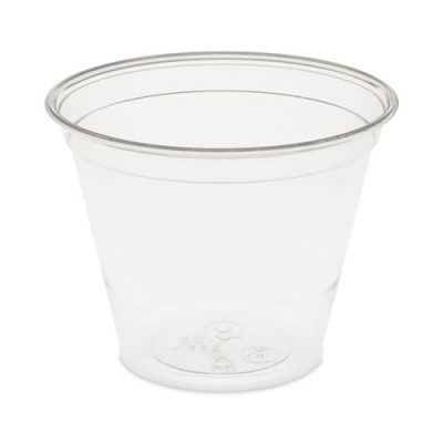 Pactiv Evergreen EarthChoice Recycled Clear Plastic Cold Cups, 9 oz, Clear, 975/Carton (YP9C)