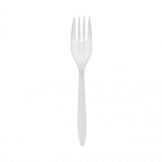 Pactiv Evergreen Fieldware Cutlery, Fork, Mediumweight, White, 1,000/Carton (YFWFWCH)