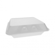 Pactiv Evergreen SmartLock Foam Hinged Lid Container, X-Large, 9.5 x 10.5 x 3.25, White, 250/Carton (YHLW10010000)