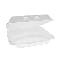 Pactiv Evergreen SmartLock Foam Hinged Lid Container, X-Large, 3-Compartment, 9.5 x 10.5 x 3.25, White, 250/Carton (PCTYHLW10030000)