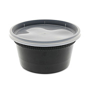 Pactiv Evergreen Deli Plas Food Cntnr 12O Z W/Flt Lid Bla/Cle 240C (PCTYL2512B)