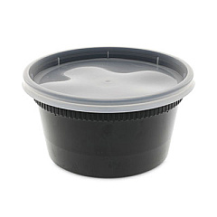 Pactiv Evergreen Deli Plas Food Cntnr 12O Z W/Flt Lid Bla/Cle 240C (PCTYL2512B)