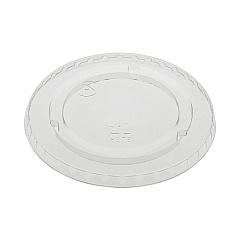 Pactiv Evergreen EarthChoice Strawless RPET Lid, Flat Lid, Fits 9 oz to 20 oz "A" Cups, Clear 1,020/Carton (PCTYLP20CNH)