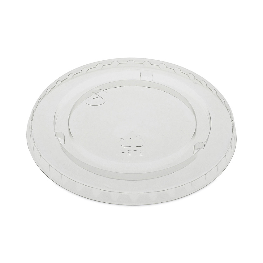 Pactiv Evergreen EarthChoice Strawless RPET Lid, Flat Lid, Fits 9 oz to 20 oz "A" Cups, Clear 1,020/Carton (PCTYLP20CNH)