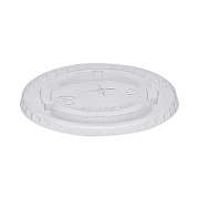 Pactiv Evergreen EarthChoice Compostable Cold Cup Lid with Straw Slot for A Cups, Fits 7, 9, 20 oz A Cups, 1,020/Carton (PCTYLPLA20C)