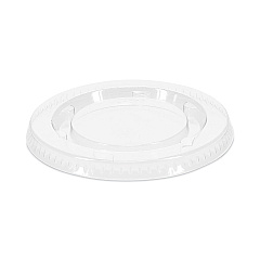 Pactiv Evergreen Plastic Portion Cup Lid, Fits 1.5 oz to 2.5 oz Cups, Clear, 100/Pack, 24 Packs/Carton (PCTYLS2FR)