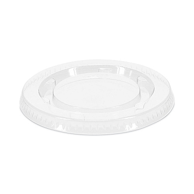 Pactiv Evergreen Plastic Portion Cup Lid, Fits 1.5 oz to 2.5 oz Cups, Clear, 100/Pack, 24 Packs/Carton (PCTYLS2FR)