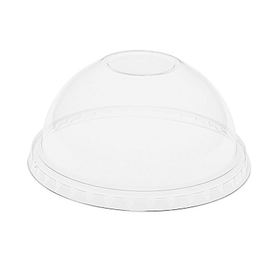 Pactiv Evergreen EarthChoice Strawless RPET Lid, Dome Lid, Clear, Fits 12 oz to 24 oz "B" Cups, Clear, 1,020/Carton (PCTYPDL24CNH)