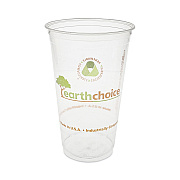 Pactiv Evergreen EarthChoice Compostable Cold Cup, 24 oz, Clear/Printed, 580/Carton (PCTYPLA24CEC)