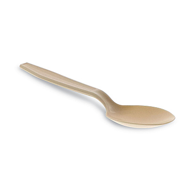 Pactiv Evergreen EarthChoice PSM Cutlery, Heavyweight, Spoon, 5.88", Tan, 1,000/Carton (PCTYPSMSTEC)