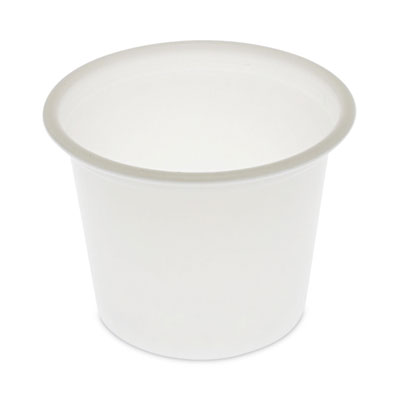 Pactiv Evergreen Plastic Portion Cup, 1 oz, Translucent, 200/Sleeve, 25 Sleeves/Carton (PCTYS100)