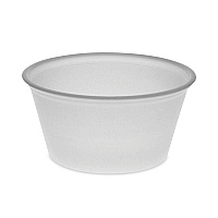 Pactiv Evergreen Plastic Portion Cup, 2 oz, Translucent, 200/Bag, 12 Bags/Carton (PCTYS200)