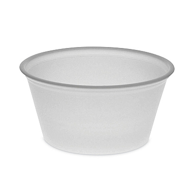 Pactiv Evergreen Plastic Portion Cup, 2 oz, Translucent, 200/Bag, 12 Bags/Carton (PCTYS200)