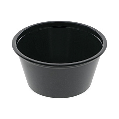 Pactiv Evergreen Plastic Portion Cup, 2 oz, Black, 200/Bag, 12 Bags/Carton (PCTYS200E)