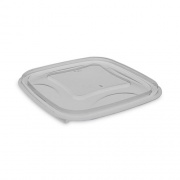 Pactiv Evergreen EarthChoice Square Recycled Bowl Flat Lid, 5.5 x 5.5 x 0.75, Clear, Plastic, 504/Carton (YSACLF05)