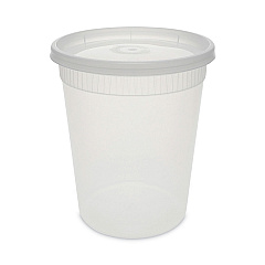 Pactiv Evergreen Newspring DELItainer Microwavable Container, 32 oz, 4 .55 Diameter x 5.55 h, Clear, Plastic, 240/Carton (PCTYSD2532)
