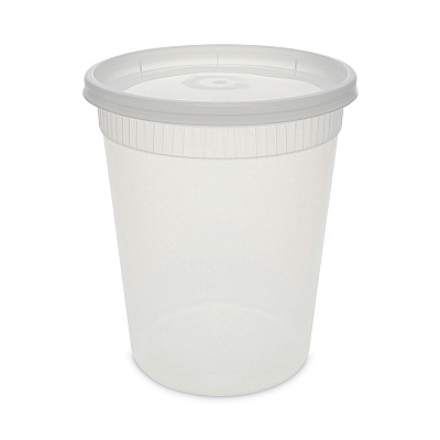 Pactiv Evergreen Newspring DELItainer Microwavable Container, 32 oz, 4 .55 Diameter x 5.55 h, Clear, Plastic, 240/Carton (PCTYSD2532)