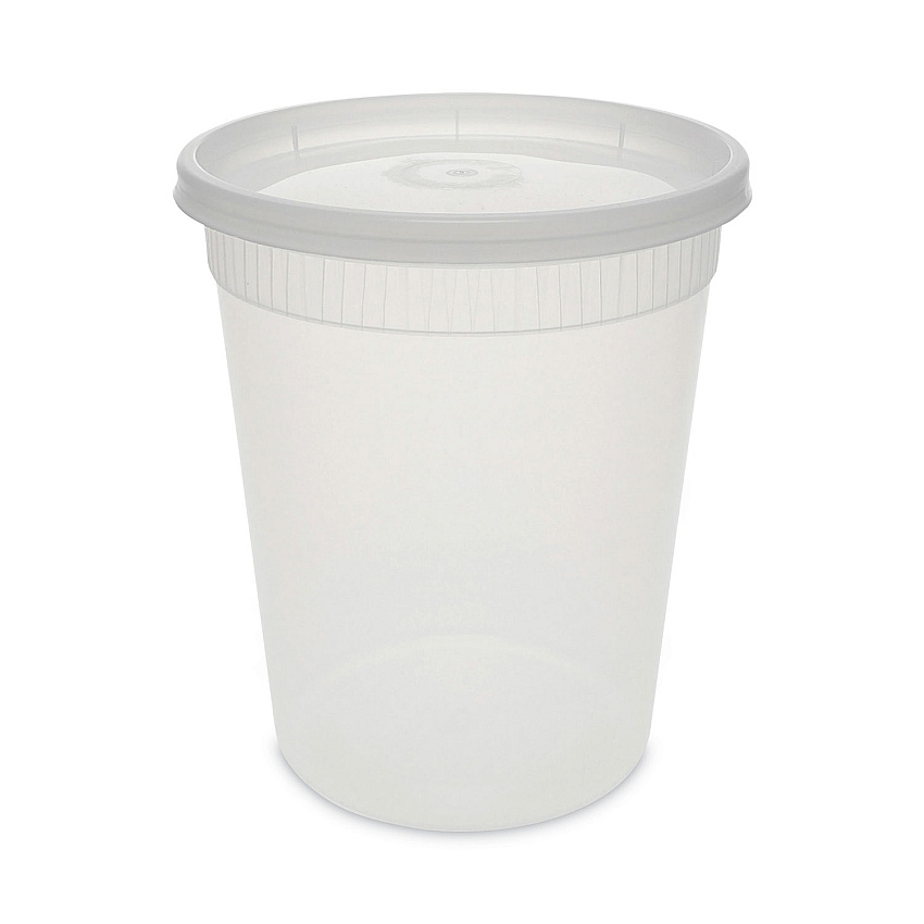 Pactiv Evergreen Newspring DELItainer Microwavable Container, 32 oz, 4 .55 Diameter x 5.55 h, Clear, Plastic, 240/Carton (PCTYSD2532)