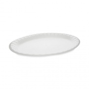 Pactiv Evergreen Placesetter Satin Non-Laminated Foam Dinnerware, Oval Platter, 11.5 x 8.5, White, 500/Carton (YTH100430000)