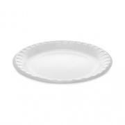 Pactiv Evergreen Placesetter Deluxe Laminated Foam Dinnerware, Plate, 8.88" dia, White, 500/Carton (YTK100090000)