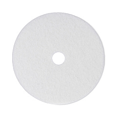Boardwalk Polishing Floor Pads, 24" Diameter, White, 5/Carton (BWK4024WHI)