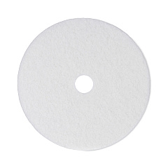 Boardwalk Polishing Floor Pads, 21" Diameter, White, 5/Carton (BWK4021WHI)