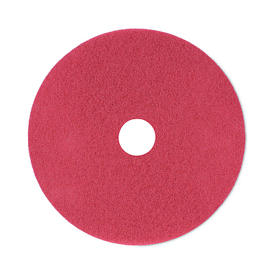 Boardwalk Buffing Floor Pads, 21" Diameter, Red, 5/Carton (BWK4021RED)