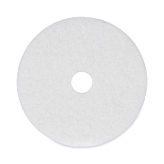 Boardwalk Polishing Floor Pads, 20" Diameter, White, 5/Carton (BWK4020WHI)