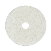 Boardwalk Natural Burnishing Floor Pads, 20" Diameter, White, 5/Carton (BWK4020NAT)
