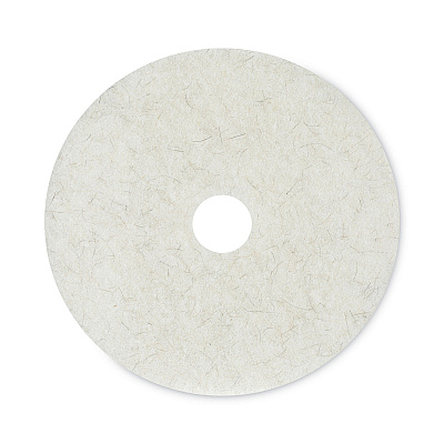 Boardwalk Natural Burnishing Floor Pads, 20" Diameter, White, 5/Carton (BWK4020NAT)
